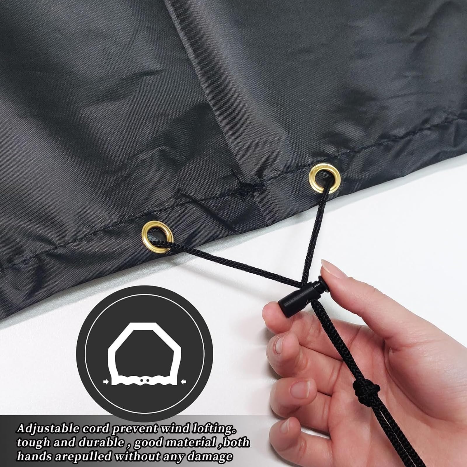 Houssede Protection Fauteuil à Bascule Imperméable 420D Oxford Jardin Chaise Berçante Extérieur Noir 70x97x99cm