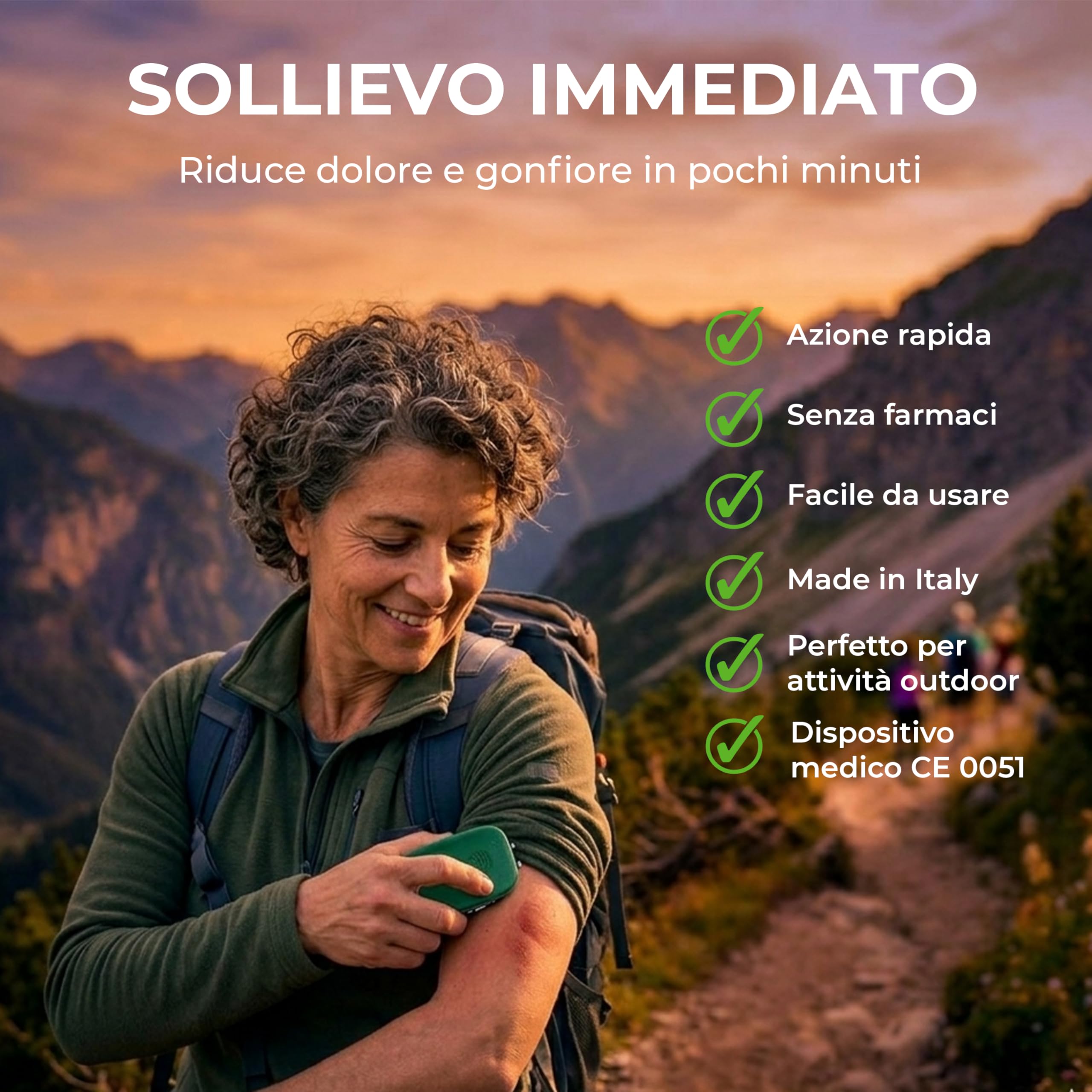 TECNIMED - Ecosave - Elettrostimolatore dopopuntura - Dispositivo di primo intervento contro punture e morsi velenosi tramite il rilascio di microimpulsi elettrici - Made in Italy