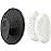 INNERNEED Food-Grade Silicone Body Scrubber Gentle Cleansing Brush with Exfoliating Net Sponge Bath Scrubbing Washcloth Case, More Hygienic and Well Lather (Black Set)