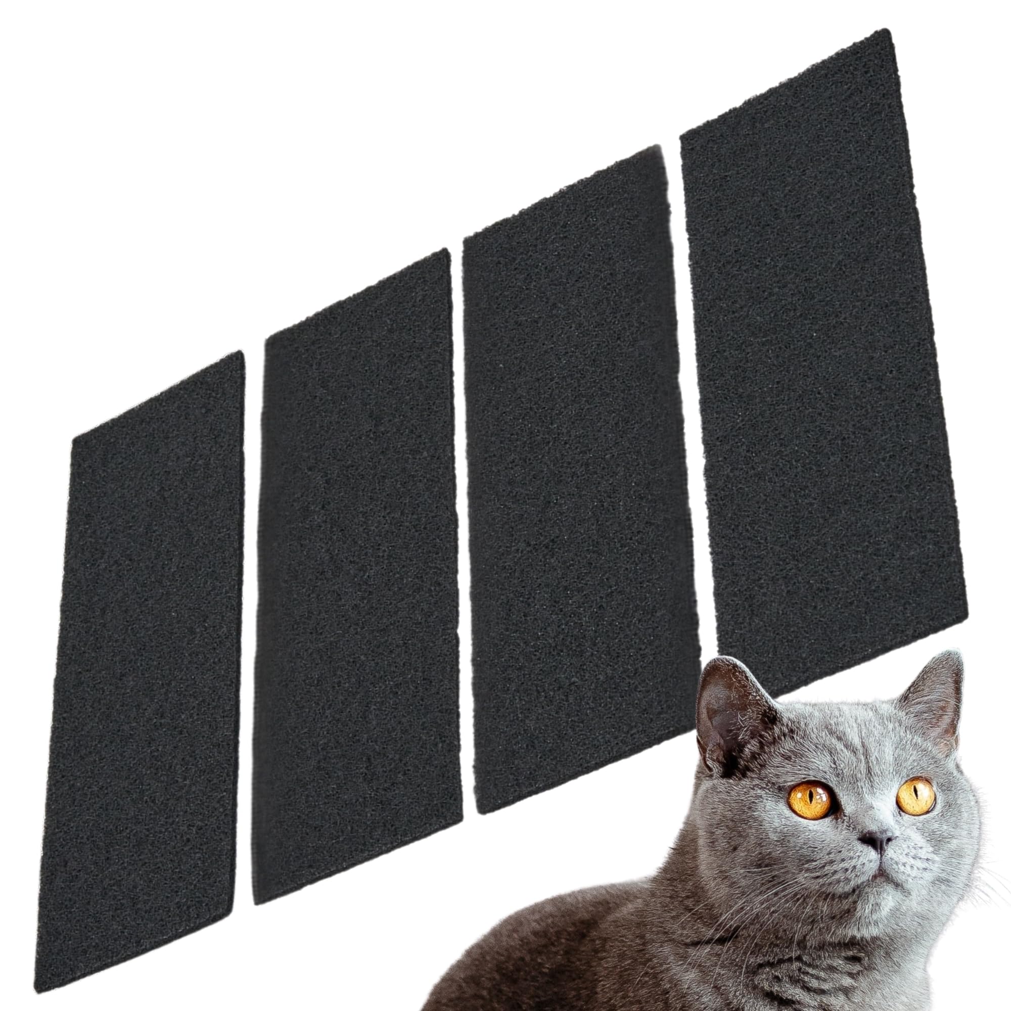 CROPLAS Aktivkohlefilter Katzenklo 4er Pack – Kohlefilter Katzenklo zuschneidbar, Filter für Katzentoilette mit Deckel, Katzen Klo Geruchsfilter universal