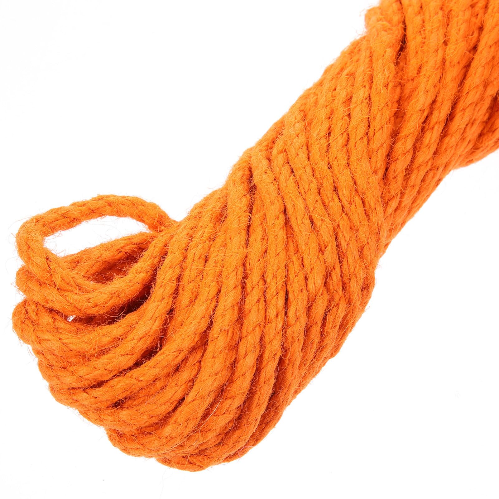 Ipetboom 1 Roll of Natural Sisal Rope Heavy Duty Twine for Cat Scratching Post Cat Scratcher Replacement Cat Tree Scratching Pad Rope Jute Twine DIY Crafts Orange