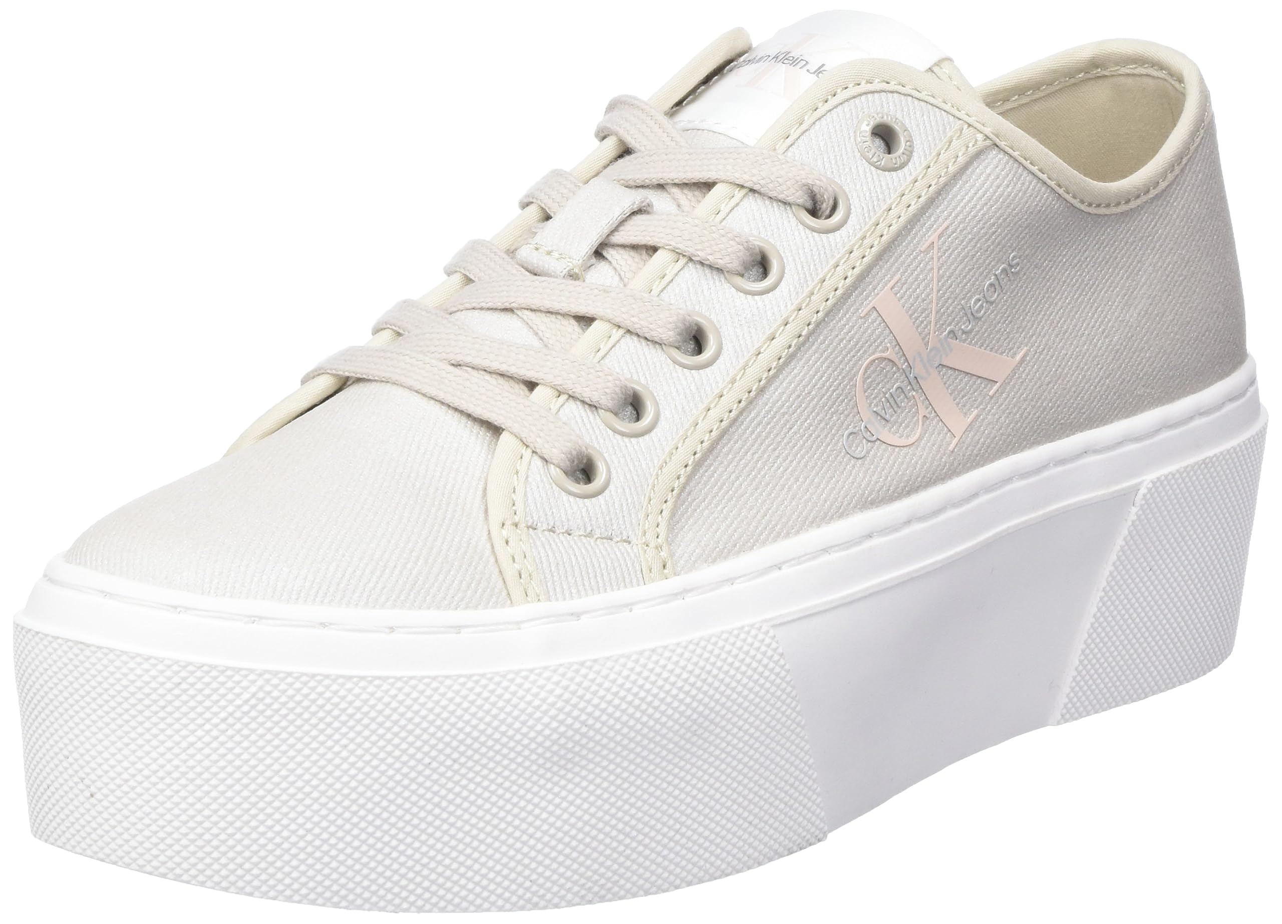 Calvin Klein Jeans Cupsole Flatform NY Pearl Wn Yw0yw01221, Zapatilla con Suela Mujer