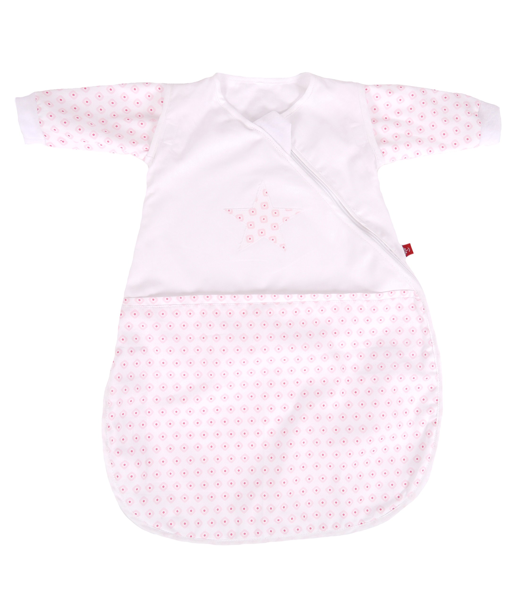 Kaiser Ganzjahresschlafsack Premium Deluxe 65063192, Raute rosa, 70 cm lang