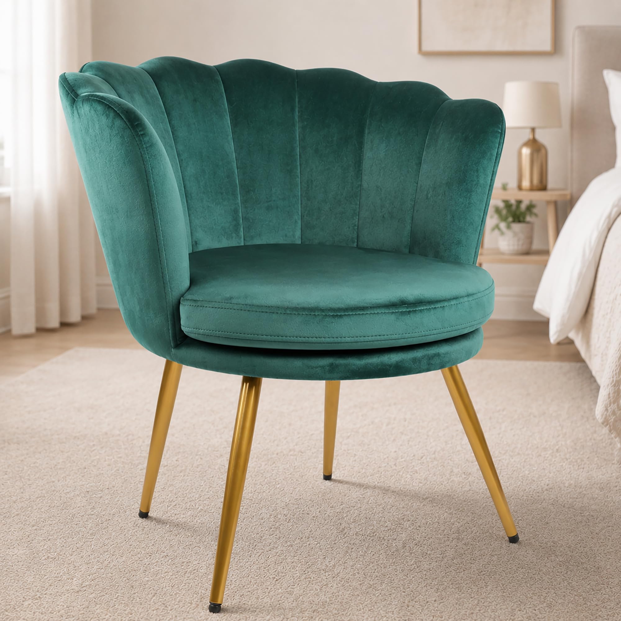GENESIS Accent Tub Chair, Metal, Green, One Size