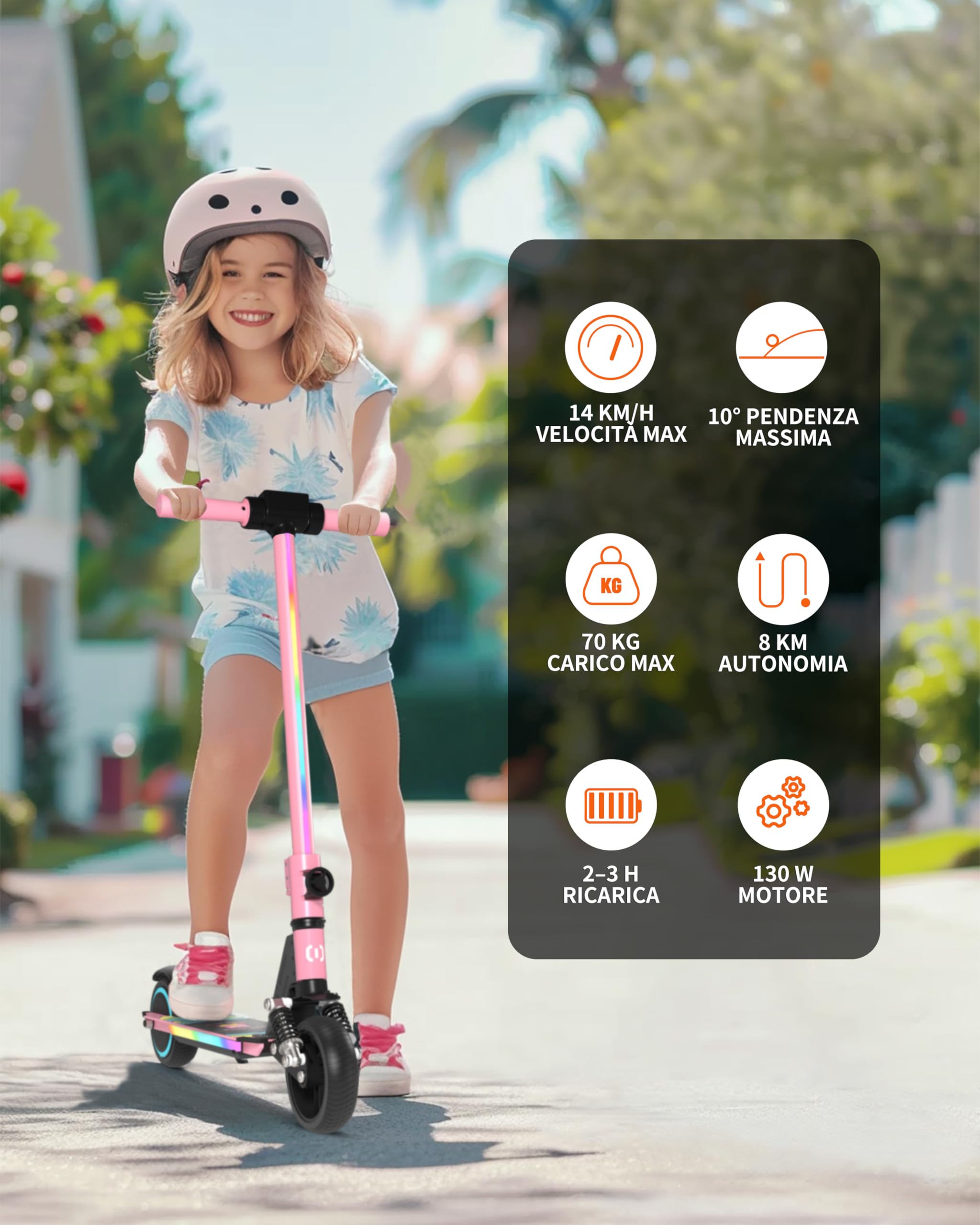 Monopattino Elettrico, 6.5'' Monopattino Elettrico per Bambini dai 6 ai 12 Anni, Pieghevole, Autonomia 5-8KM, Display LED