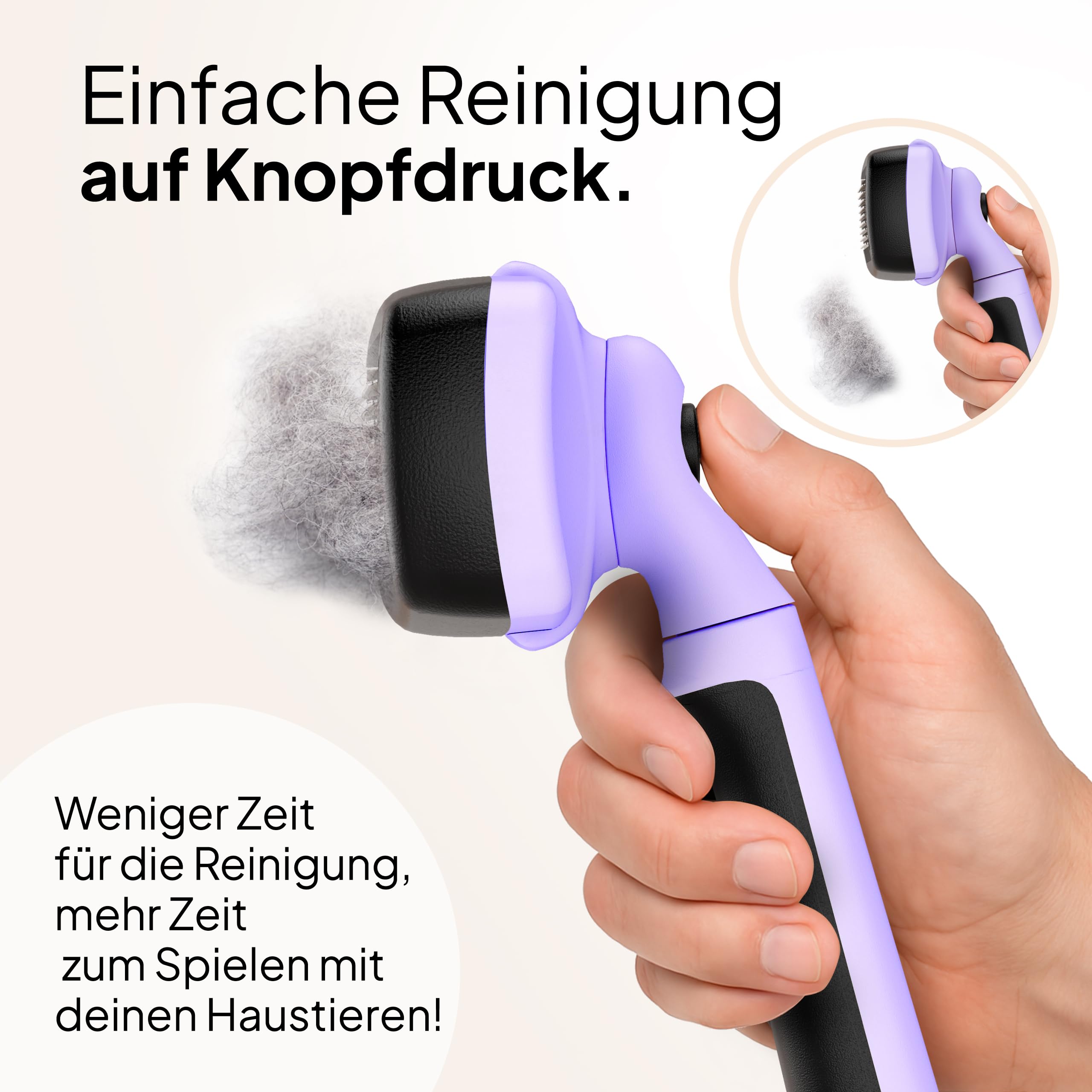 Pretty Paw Katzenbürsten Set mit Zupfbürste & Katzenkamm – Sanfte Fellpflege für Kurzhaar- & Langhaarkatzen, entfernt lose Haare und Unterwolle