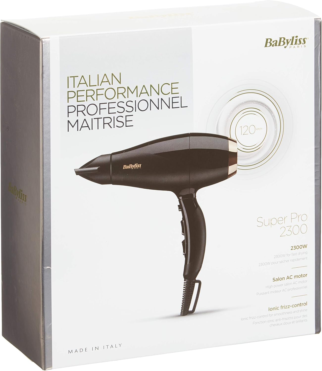 BaByliss Super Pro 2300 Black,Gold 2300 W : Amazon.es: Salud y cuidado  personal