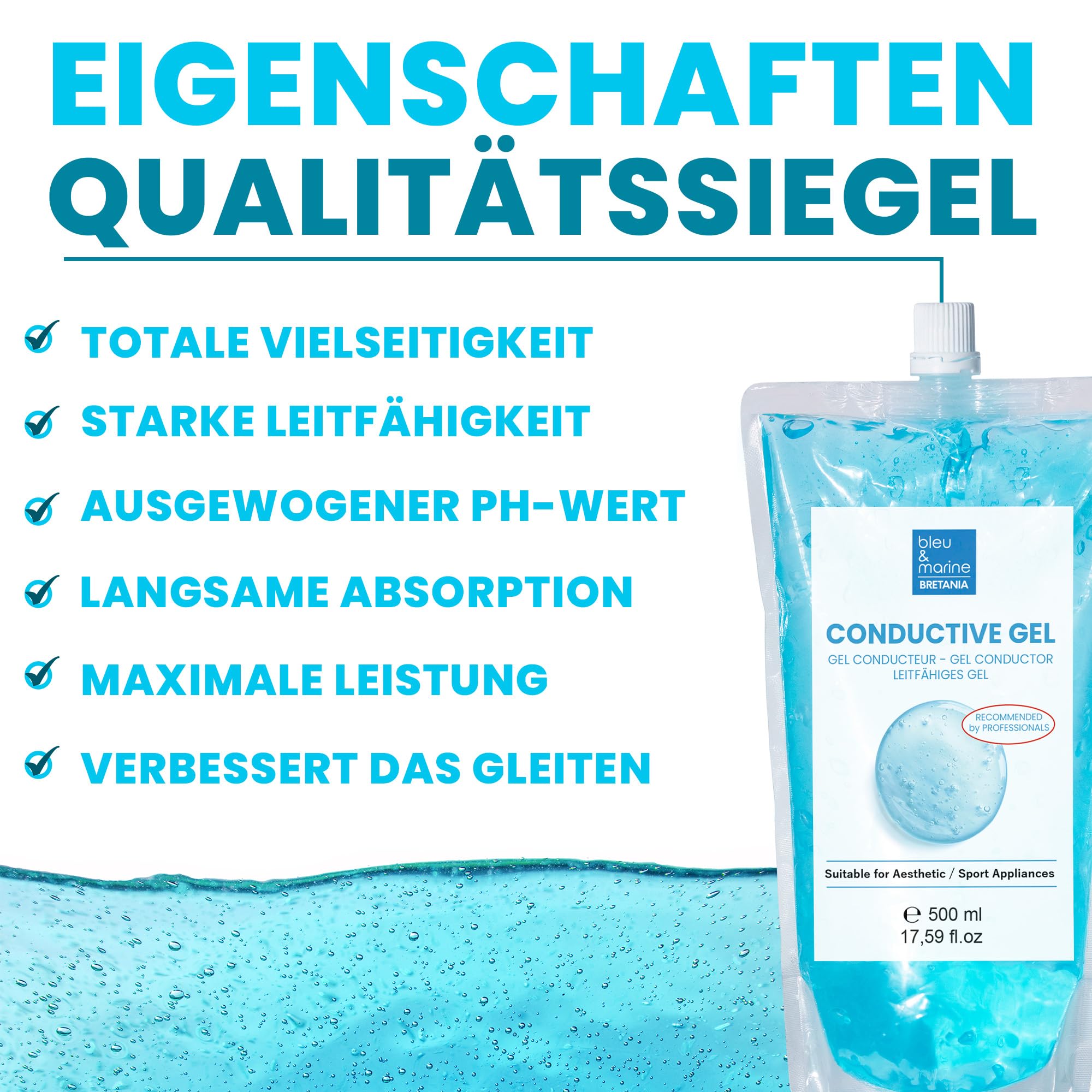 Elektroden Gel Leitfähiger für Professionelle Ästhetische Geräte: Radiofrequenz, Ultraschall, Elektroden, IPL, Laser Haarentfernung, IPL Geräte Haarentfernung - 5000 ml