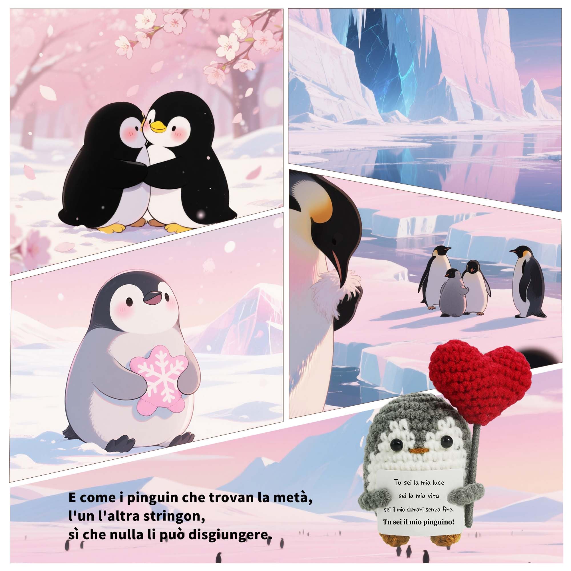 ZIENZENGYA Idee Regalo Donna Compleanno Regalo Uomo, Regali Fidanzato, Positivo Pinguino Peluche, Regali per lei Fidanzata, Romantico per la Coppia San Valentino per lui e lei