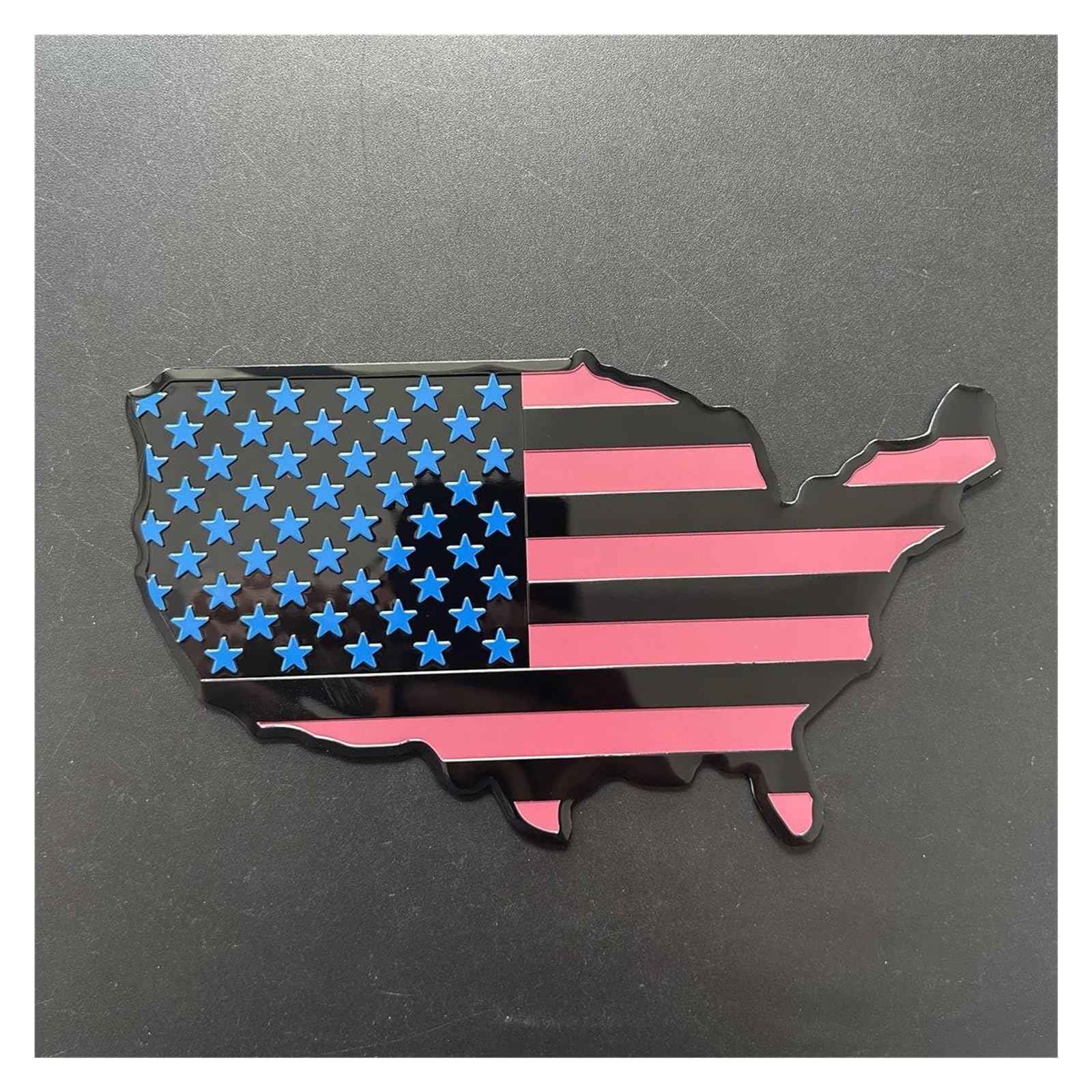 Decoration Emblems Flag Map Sticker Trunk Metal Emblem Badge Decal(Blue)