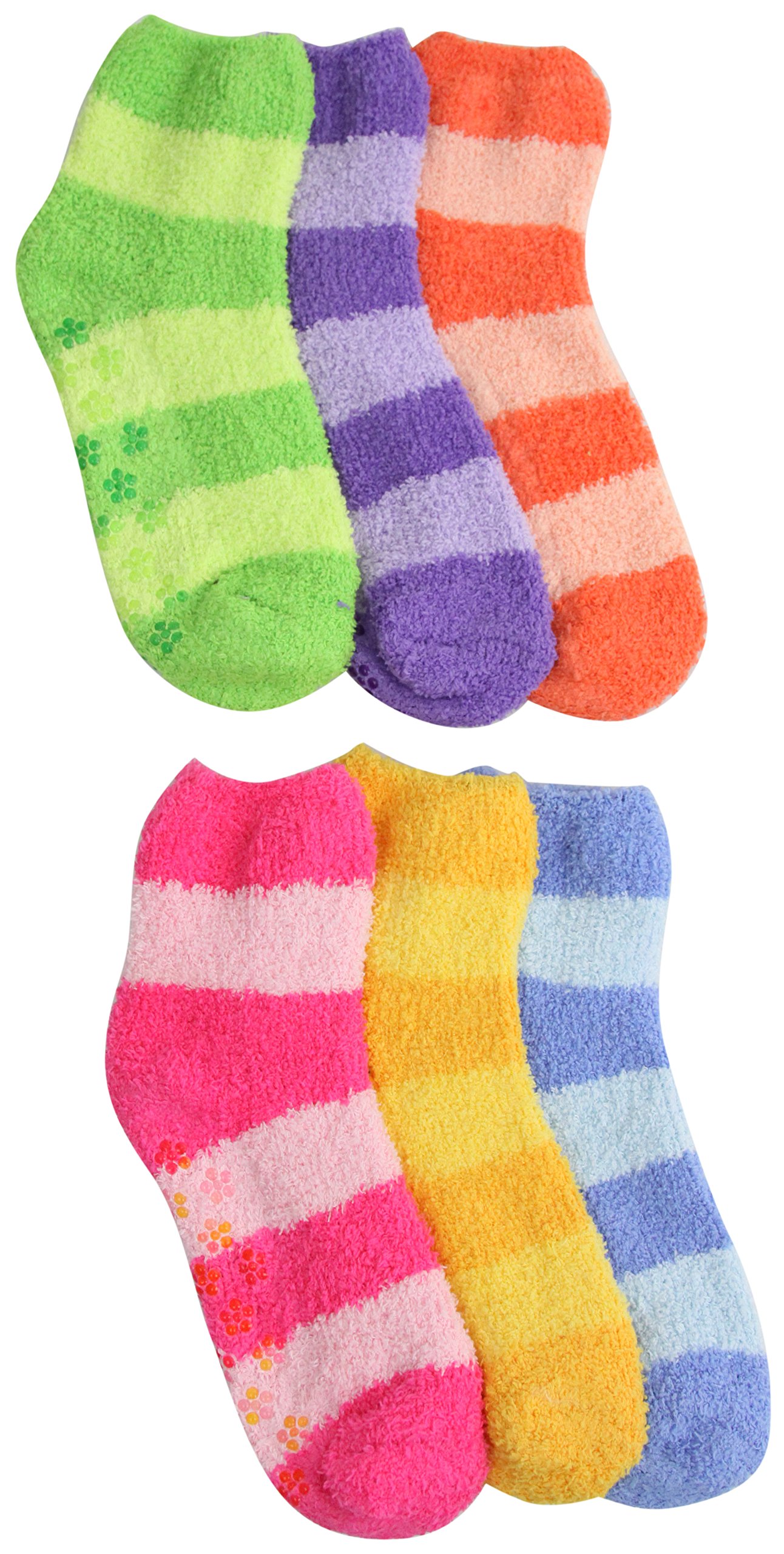 ToBeInStyle Pack of 6 Printed &amp; Solid Low Cut Ankle Socks - Kid’s &amp; Adults