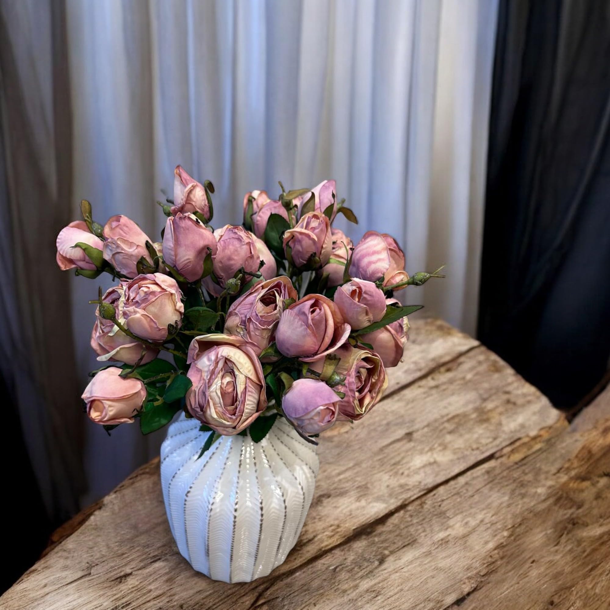 Garden Art Pack of 2 Artificial Wild Rose Flower Stick | Real Touch Flowers 40cm Tall for Home, Office Decoration GAAFWR-40CM (Lavender) (B0DFWBRS8F) Amazon Price History, Amazon Price Tracker