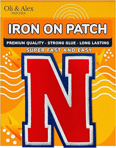 Miniatura 479 de Parches de letras termo-adhesivas de alta calidad – Lindas letras para ropa – Parche universitario para ropa – Letras bordadas de 4 1/2 parches