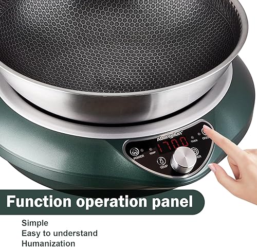 Miniatura 6 de Wok de inducción Quemador de inducción 1700W85V  120V Wok eléctrico Superficie curvada Cocina electrónica Estufas cóncavas