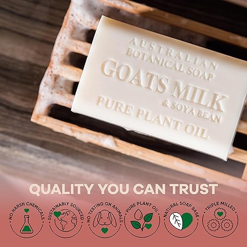 Miniatura 6 de Australian Botanical Soap, Paquete variado, leche de cabra, eucalipto, sándalo, coco, leche de avena, aloe vera, citronela, árbol de té, barras de