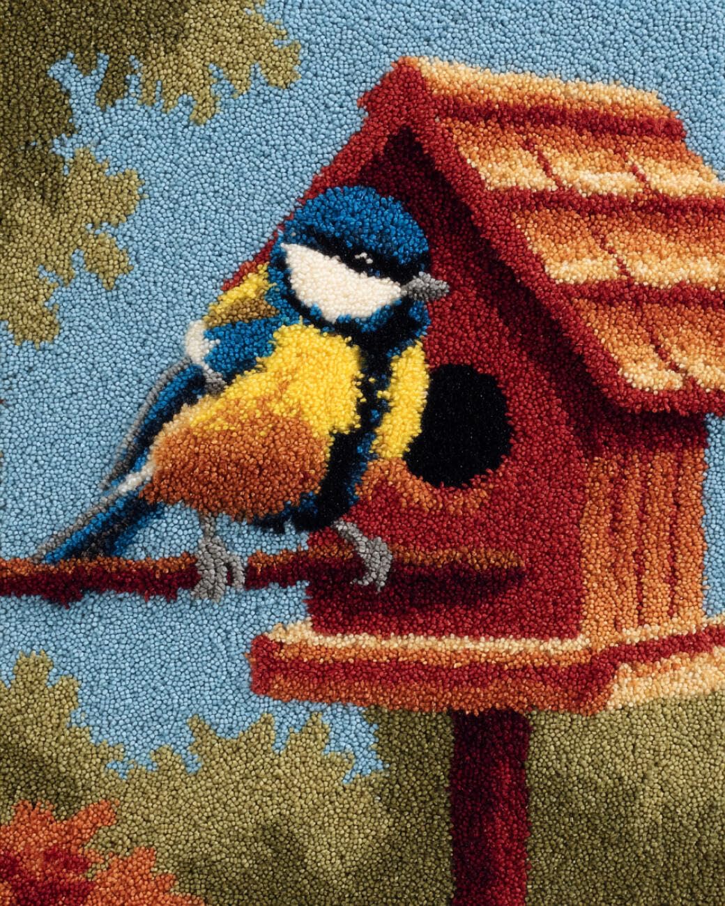 AMBATTERY Carpet Latch Hook Kit Birds and Houses 55x75cm