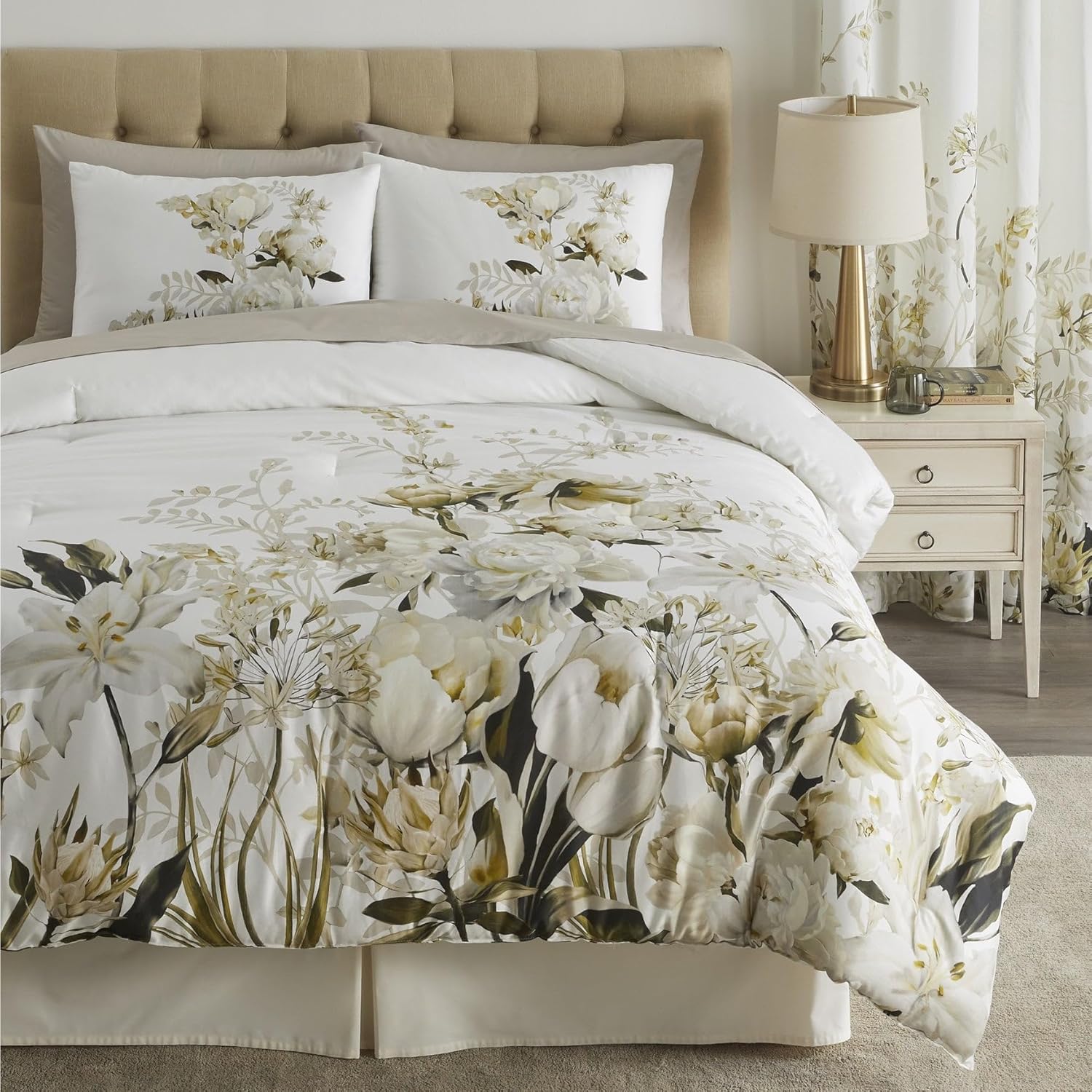 BrylaneHome Odette Comforter Set - Twin, Lime