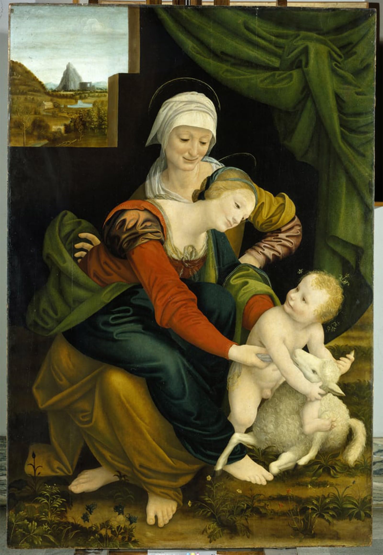 SERENDIPITP Aesthetic Poster Photo Wall Print Retro Picture Lady and Child with St Anne by Bernardino Luini Modern Wall Artwork for Home Decor 60x90cm