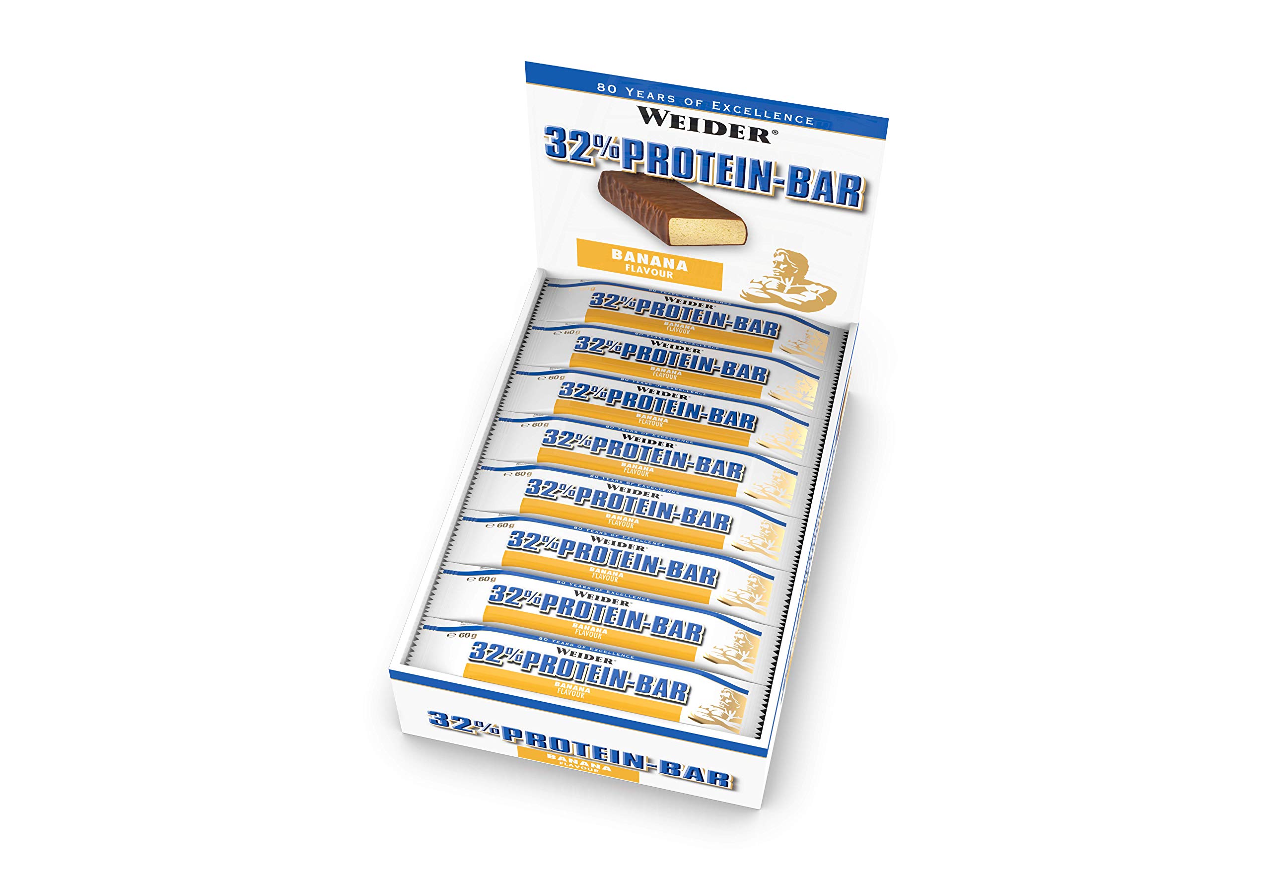 Weider Barre 32% Protéinée Banana 24 x 60 g