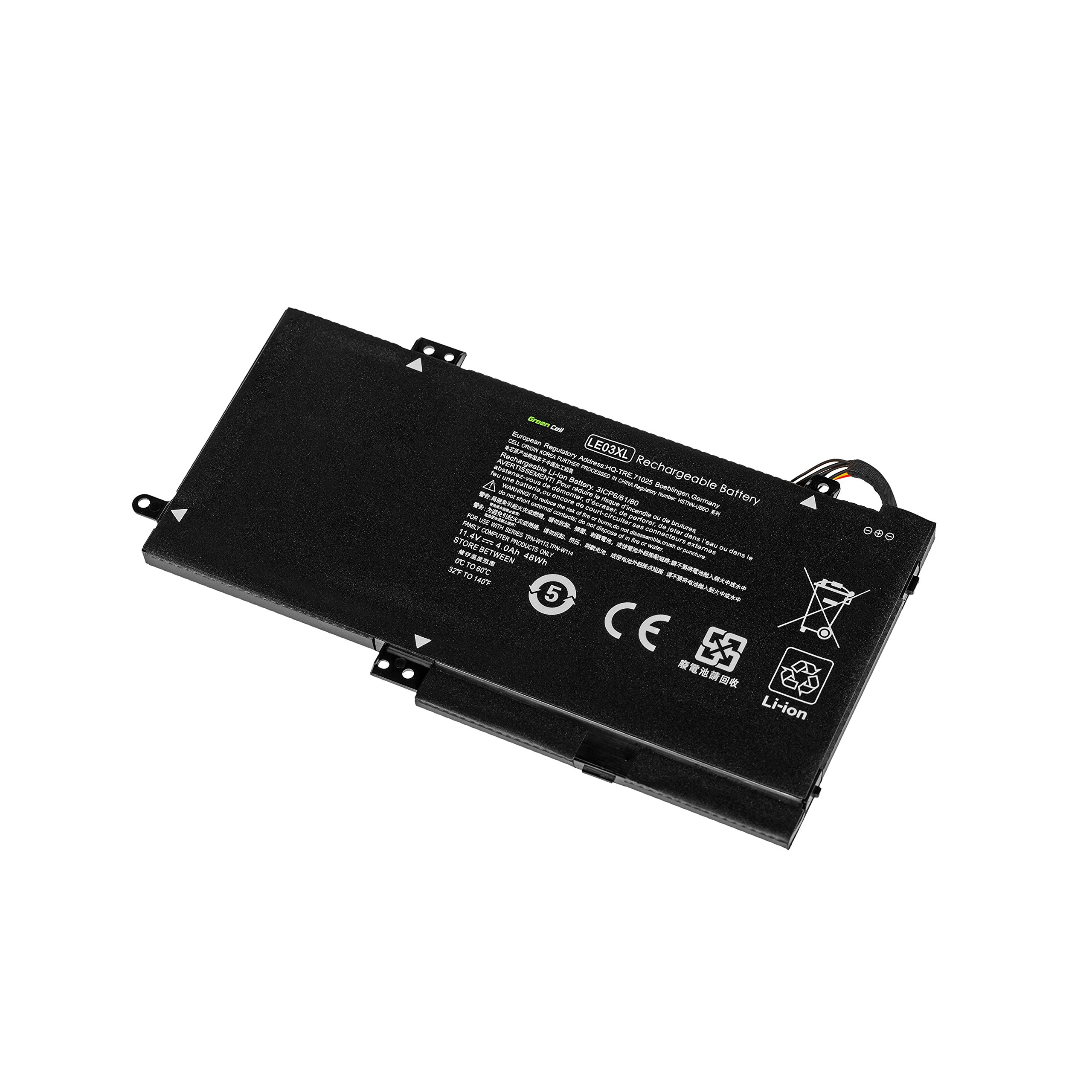 Green Cell LE03XL HSTNN-UB6O 796356-005 796220-541 Batteria per Portatile HP Envy x360 15-W 15-W002NL 15-W100NL Pavilion x360 13-S 13-S003NL 13-S100NL 13-S101NL 13-S104NL 13-S107NL 13-S115NL 15-BK