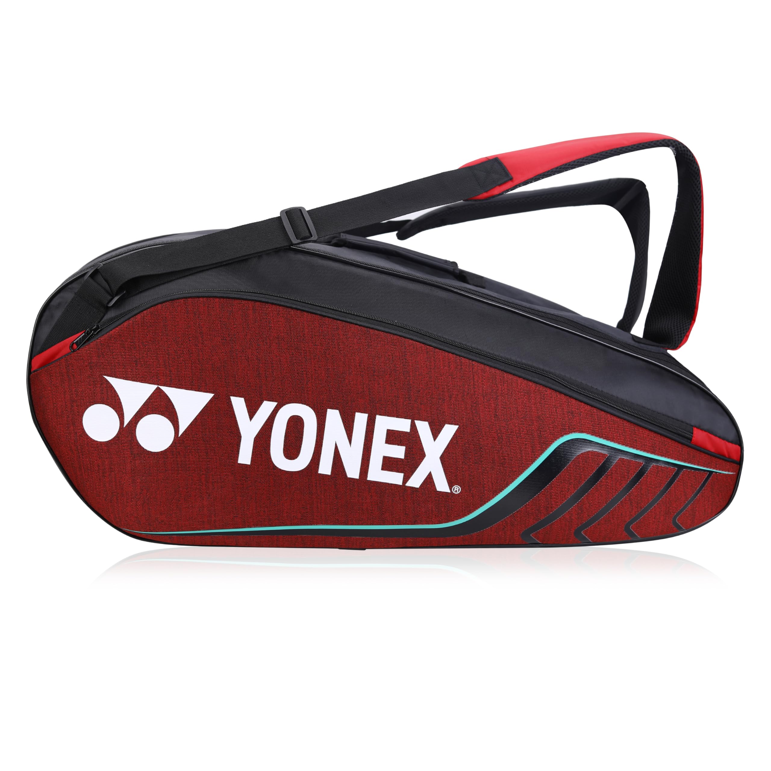 YONEX Badminton Racquet Bag ACE2 0726 BT6 | ACE2 Series Thermal Lining Compartment |Eronomic STRPS |Available as Backpack|Hand Carry |Accessories & 6 Racquet Comaprtment|Wide Shoe Packet