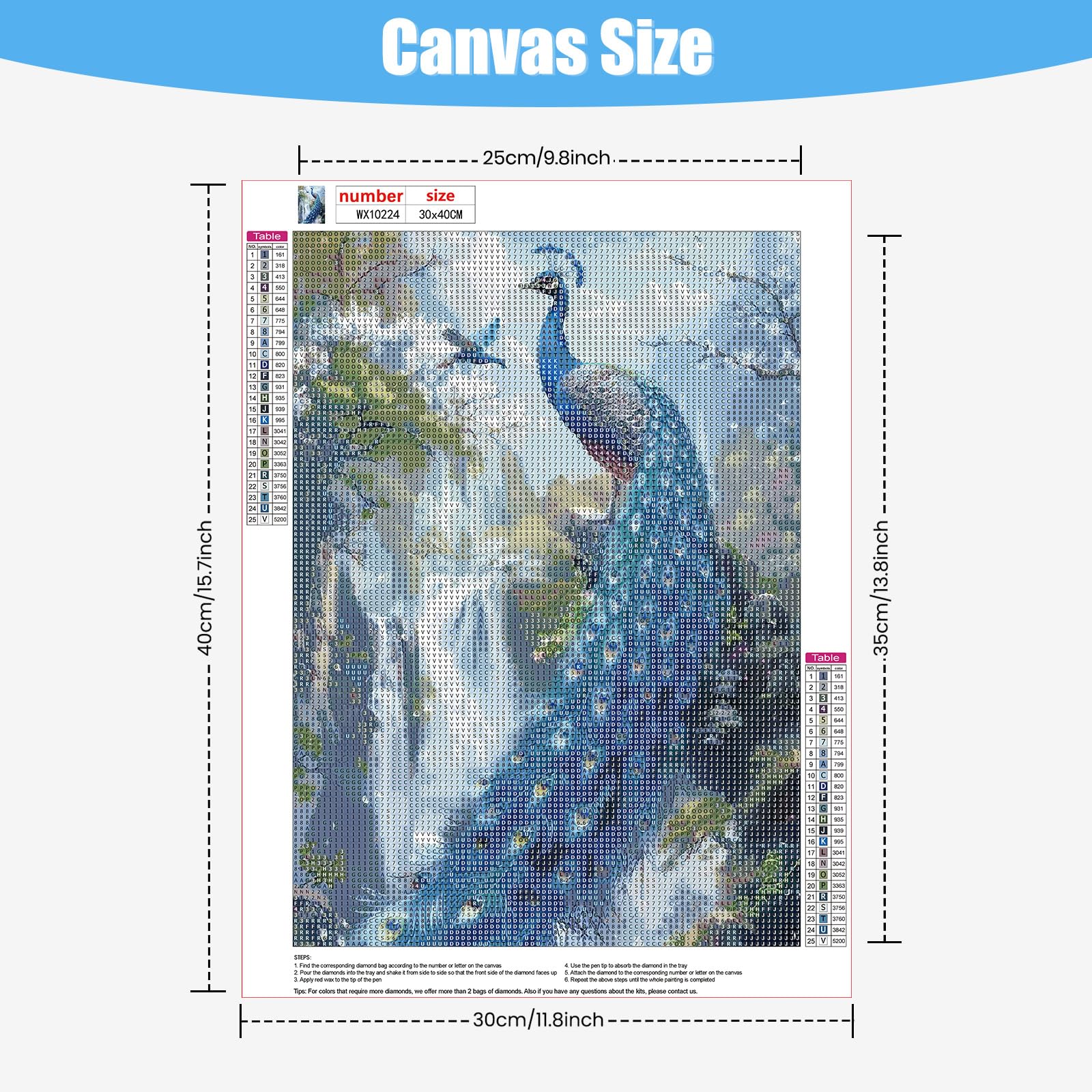 TOSTOG Diamond Painting Kit Adulte,Diamant Painting Images Ronde Diamond Peinture Diamant Adulte 5D DIY Cristal Débutant Art Set pour Décoration