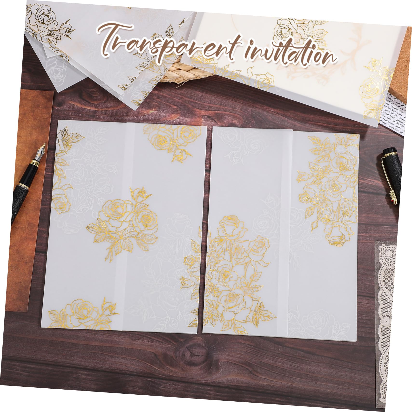 DOITOOL 50piezas Sobres Para Invitación Fundas Para Sobres Transparentes Para Invitaciones