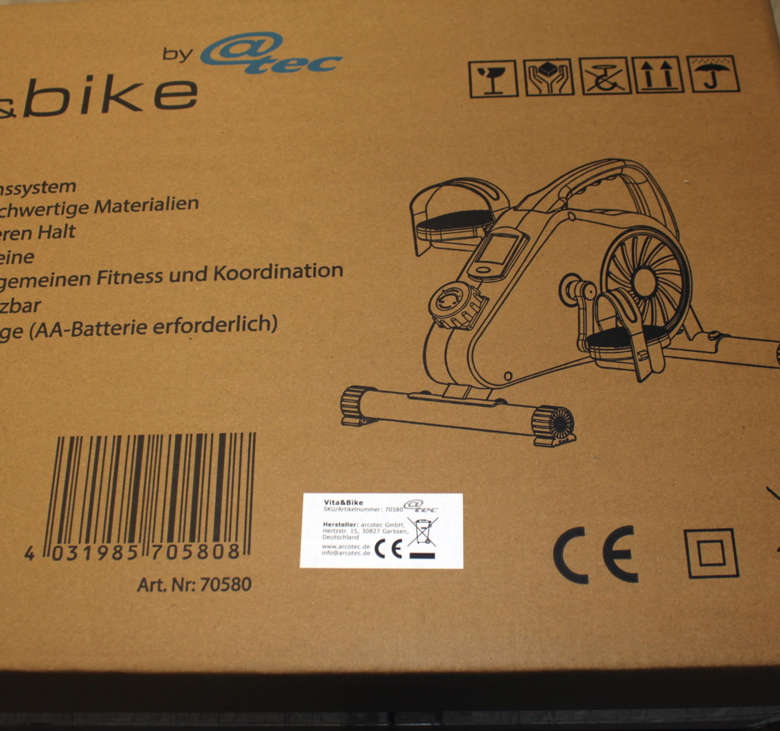 Vita&Bike Pedaltrainer, Heimtrainer für Arme & Beine, mit Trainingscomputer