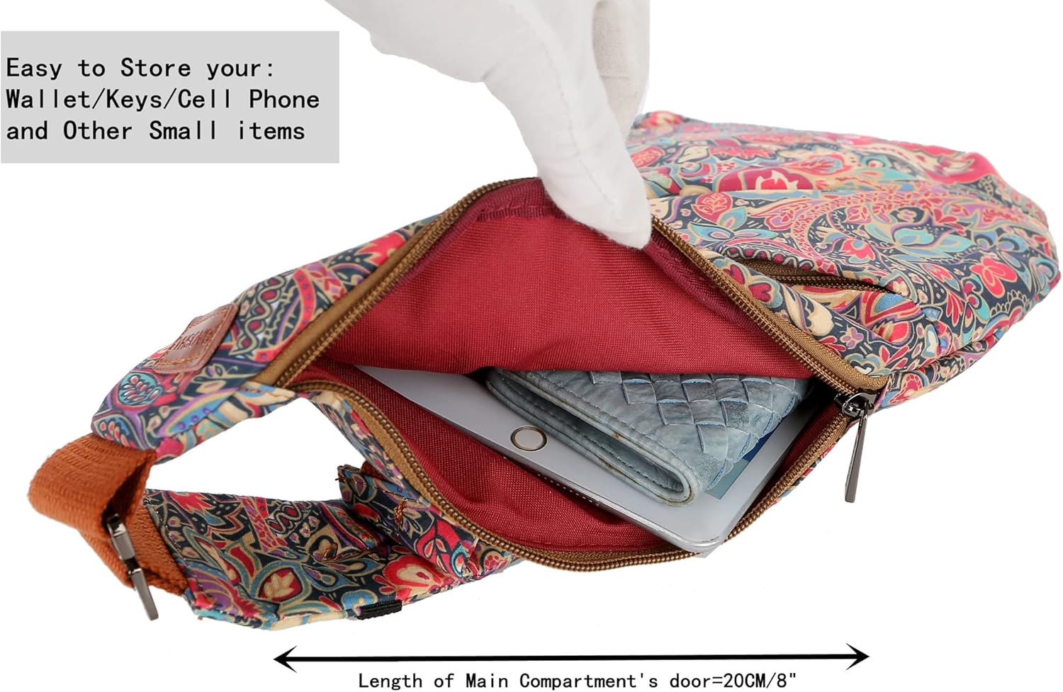 Women's Sling Bag Crossbody Chest Shoulder Anti Theft Travel purse Bag XB-15 - Image 5