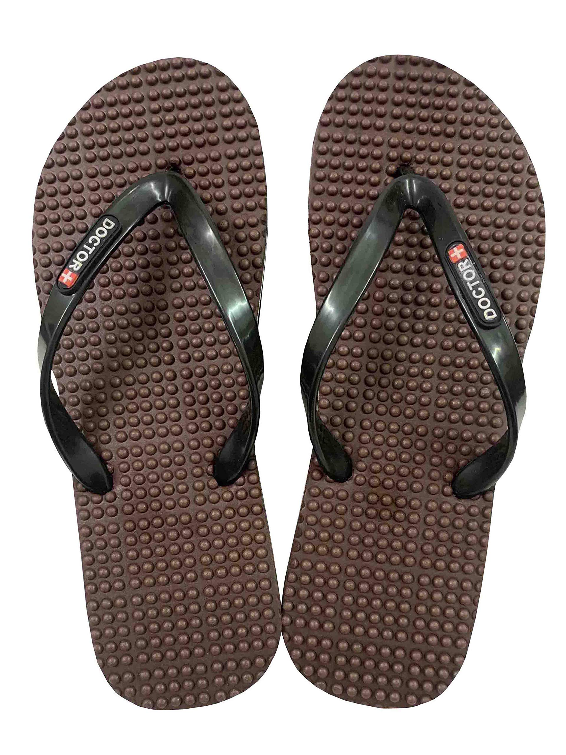 Doctor Verified Womens Foot Massage & Accupressure Slippers (Brown-Orthopedic Flip Flops) - 5 UK (B08ZLN2K2L) Amazon Price History, Amazon Price Tracker