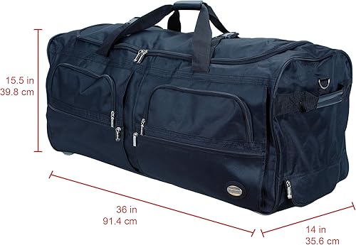 Miniatura 3 de Rockland Bolso de viaje con ruedas, Negro