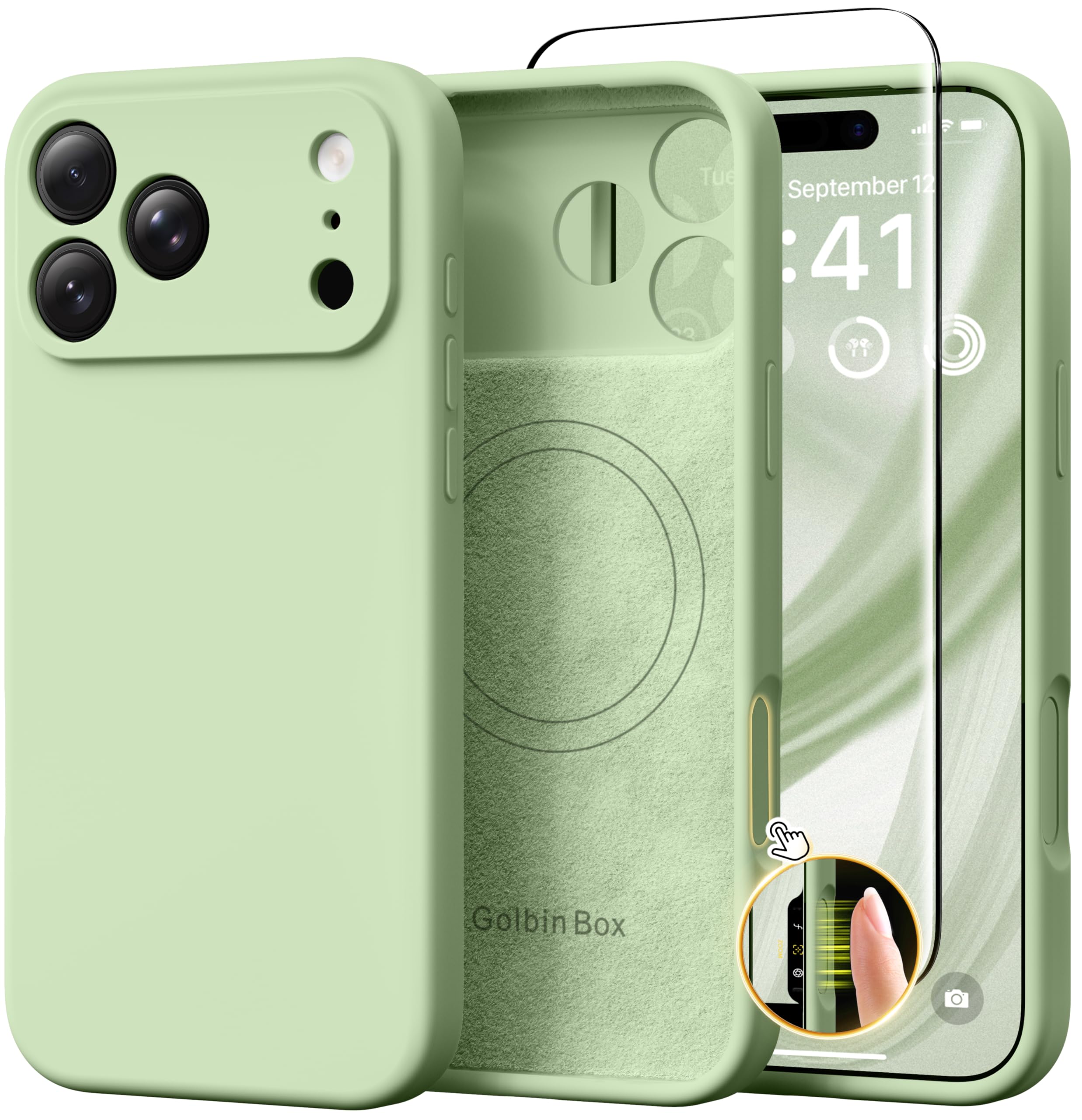 GolbinBox Magnetic for iPhone 18 Pro Max Case/17 Pro Max Case, Green