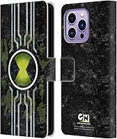 Vista 1 de Head Case Designs Officially Licensed Ben 10: Alien Force Omnitrix Graphics Leather Wallet Case Compatible with Apple iPhone 14 Pro Max