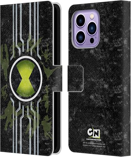 Head Case Designs Officially Licensed Ben 10 Alien Force Omnitrix Graphics Leather Wallet Case Compatible with Apple iPhone 14 Pro Max