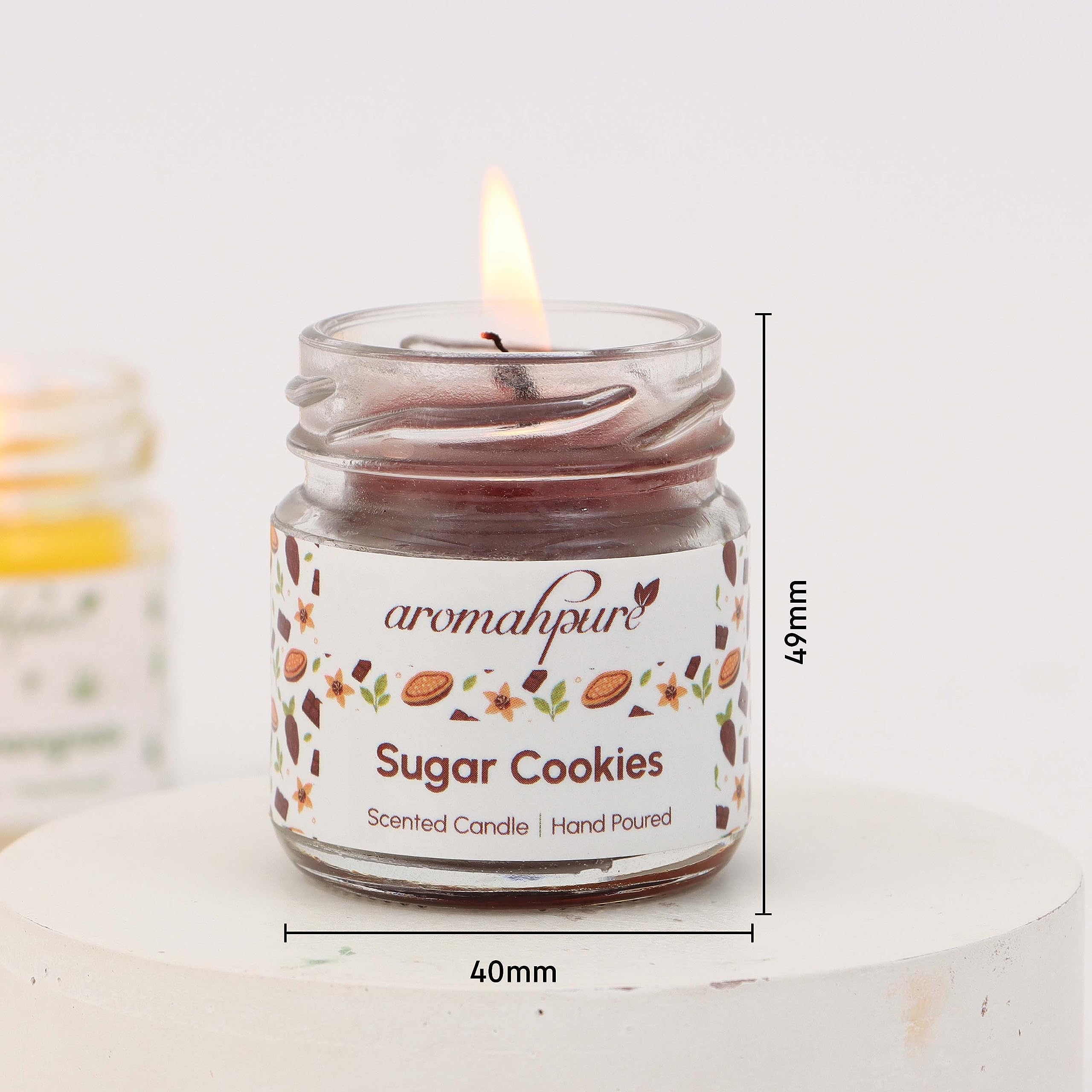 Aromahpure Scented Candles (35 Hours) (100% Natural Wax)- Handcrafted | Smoke Free | Citrus Grove, Earth Scents, Reminiscent, Sugar Cookies Fragrance Candles for Home & Gift Sets
