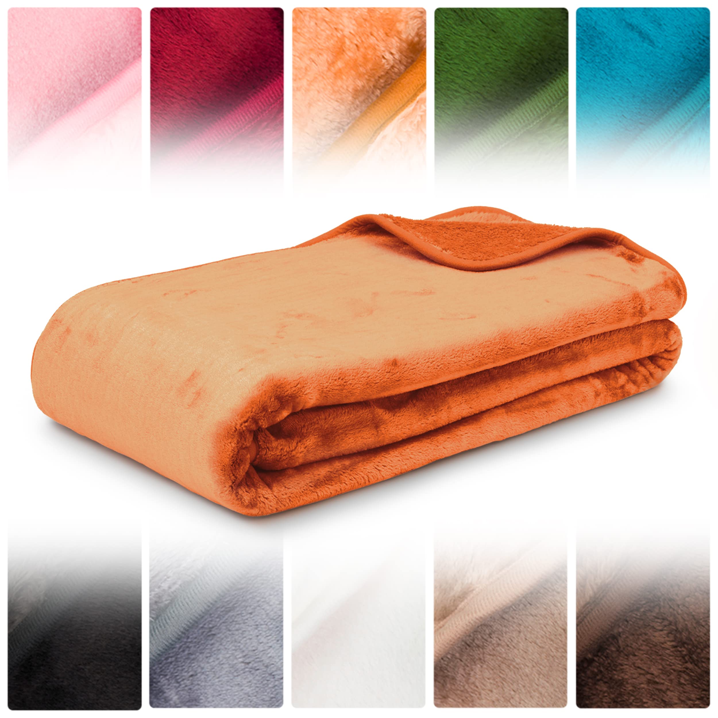 Coperta Mirabella in cashmere marrone, 220 x 240 cm