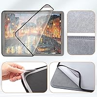 Vista 2 de Tablero de rompecabezas, alfombrilla portátil para rompecabezas con cubierta a prueba de polvo para almacenamiento de rompecabezas, 30.8 x 22