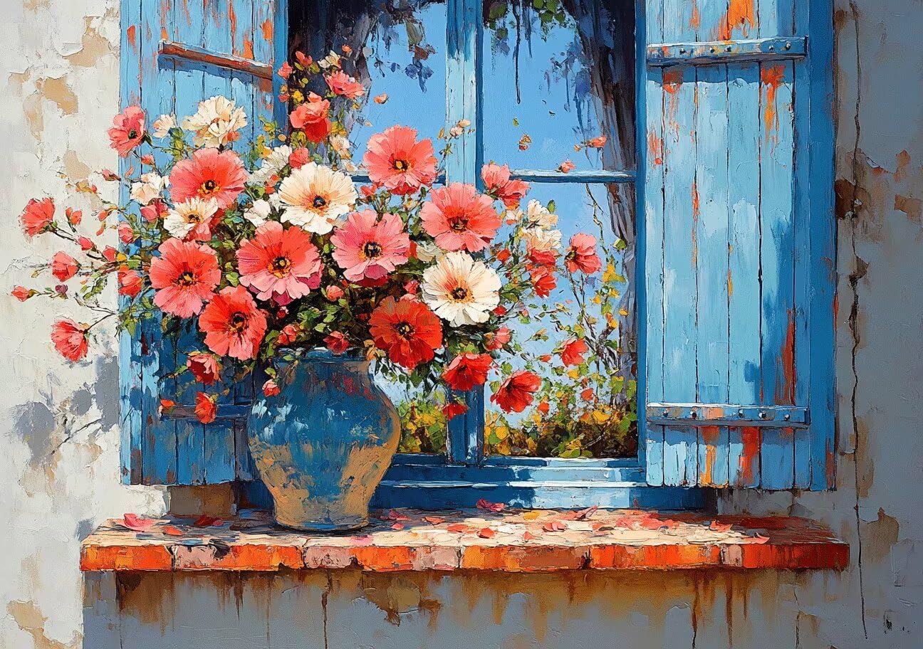 Puzzle 1500 Pieces Natura morta Fiori Puzzle Impossibili Giocattolo Intellettuale Adatto per Adulti O Bambini Sopra I 14 Anni, Calma La Tua Mente Riduce Lo Stress Di Lavoro Idea Regalo Uomo/Donna W-1