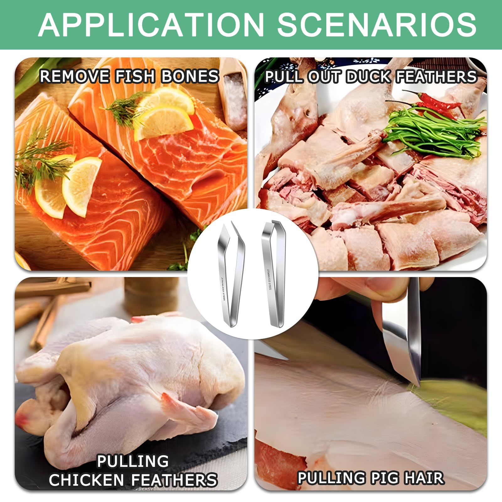 Pinzette Per Lische Di Pesce In Acciaio Inox | Per Pulizia Pesce E Servizio Sashimi - Foto 6