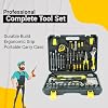 108-Piece Household Tool Kit for DIY & Home Repair – Complete Tool Set with Claw Hammer, Adjustable Wrench, Ratchet Wrench, Screwdrivers, Socket, Plier, and More in Portable Storage Case