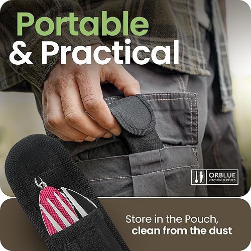 Vista 74 de Orblue Utensilios de comida 4 en 1, paquete de 2 – Cuchara portátil, tenedor, cuchillo y abridor de botellas – Cubiertos de acero inoxidable