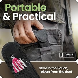 Orblue 4-in-1 Camping Eating Utensils, 2-Pack - Portable Spoon, Fork, Knife & Bottle Opener Combo Set - Stainless Steel Flatware with Detachable Fork - Travel, Backpacking Cutlery Multitool, Hot Pink