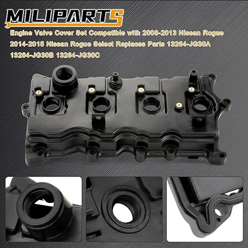Miniatura 3 de Juego de tapas de válvula de motor compatible con Nissan Rogue 2008-2013 Nissan Rogue 2014-2015 Reemplaza piezas 13264-JG30A 13264-JG30B 13264-JG30C