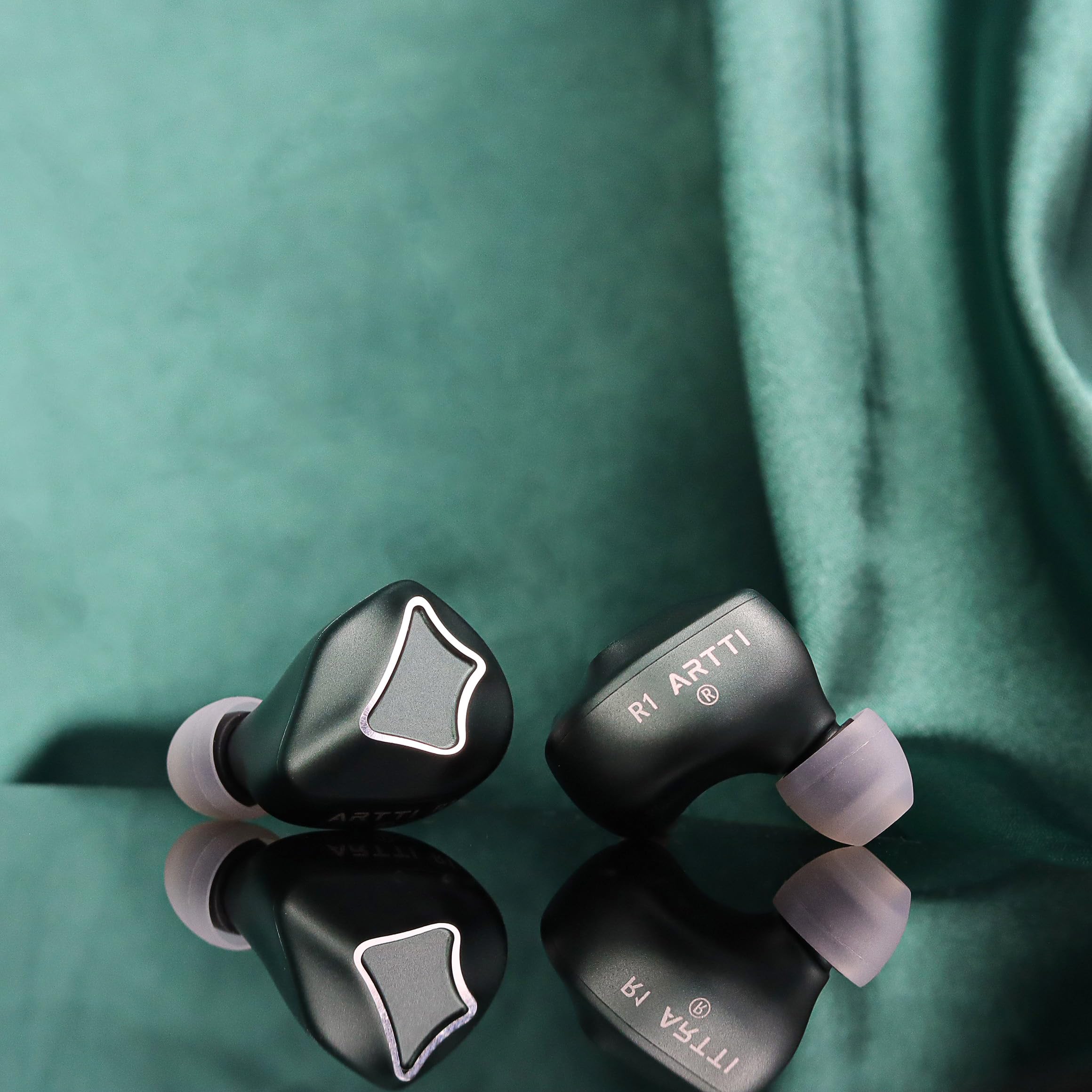 ARTTI Écouteurs intra-auriculaires R1 3DD HiFi Bass Filaire Gaming IEM avec câble détachable de 0,78 mm à 2 broches pour chanteur musicien audiophile (pas de micro, 3,5 mm)