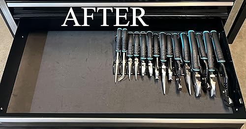 Miniatura 3 de MLTOOLS Paquete de 2 alicates organizadores para almacenamiento de cajas de herramientas, sostiene alicates de mango regular y ancho, se adapta a