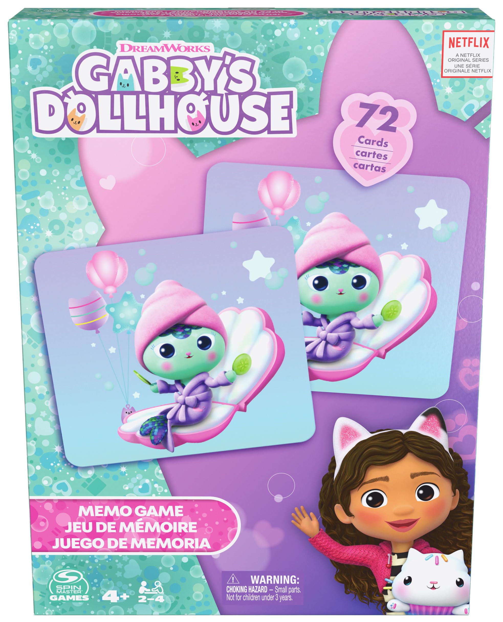 Gabby y la Casa M gica - 72 karty memo - 2 do 4 graczy - od 4 lat