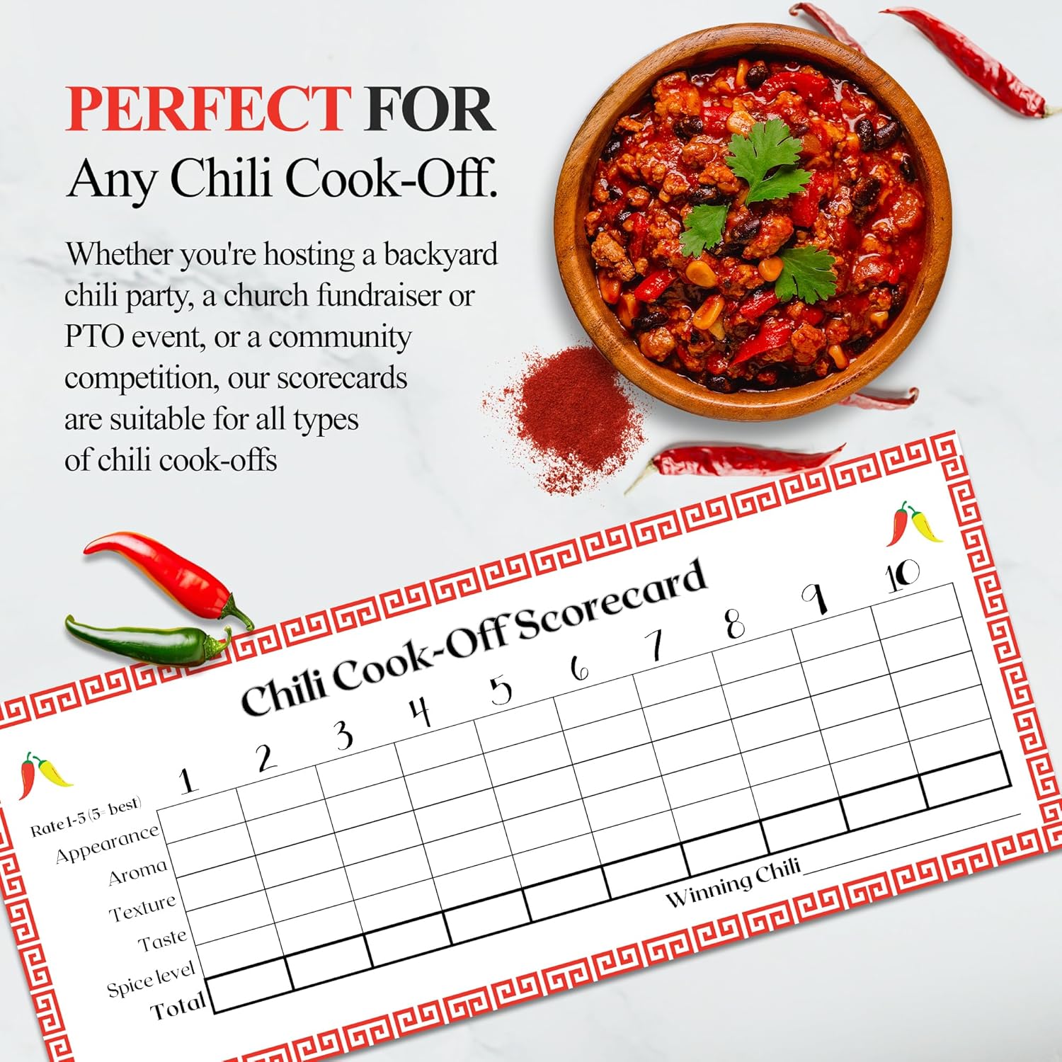chili-cook-off-competition-scorecard-chili-judging-ballots-for-your-chili-cook-off-25x-voting-cards-usa-made-and-designed-yaxa-costa-rica for Judging Free Printable Chili Cook Off Scorecards Chili Cook Off Competition Scorecard – Chili Judging Ballots for Your Chili Cook-off – 25x voting cards – USA Made and Designed – Yaxa Costa Rica for Judging Free Printable Chili Cook Off Scorecards