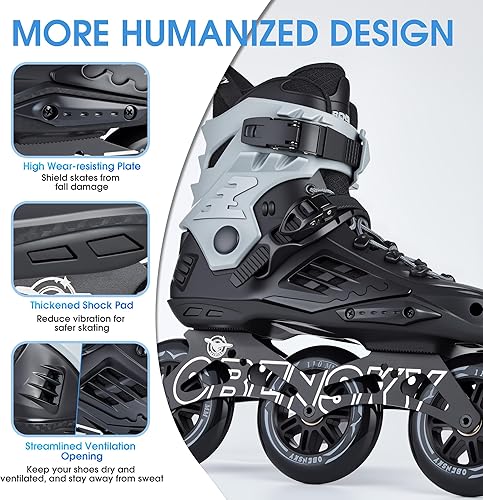 Miniatura 4 de Patines en línea para adultos para mujeres y hombres, patines profesionales de alta calidad para adolescentes, patines para fitness y recreación,