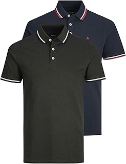 JACK & JONES Herren Jjepaulos Polo Ss 2pk Mp T-Shirt