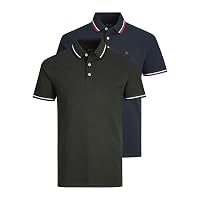 JACK & JONES JJEPAULOS POLO SS 2PK MP NOOS, Polo-Shirt Uomo